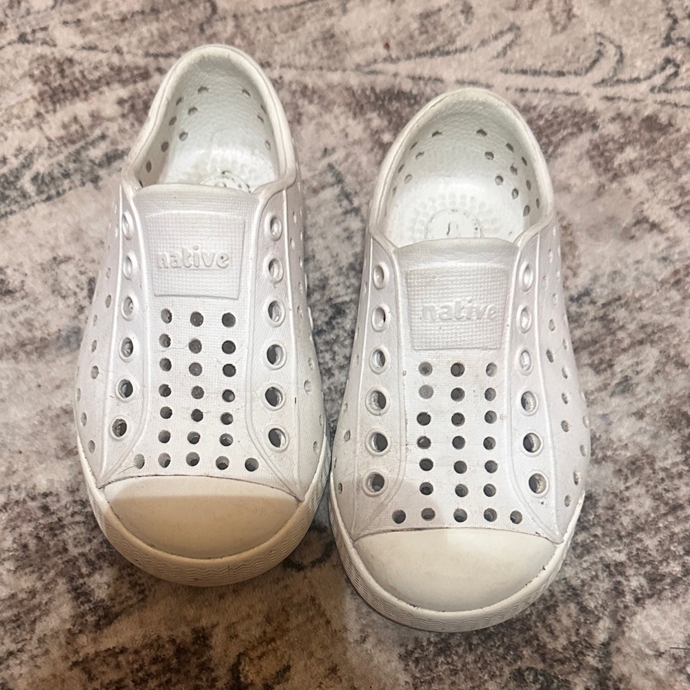 White toddler Native shoes